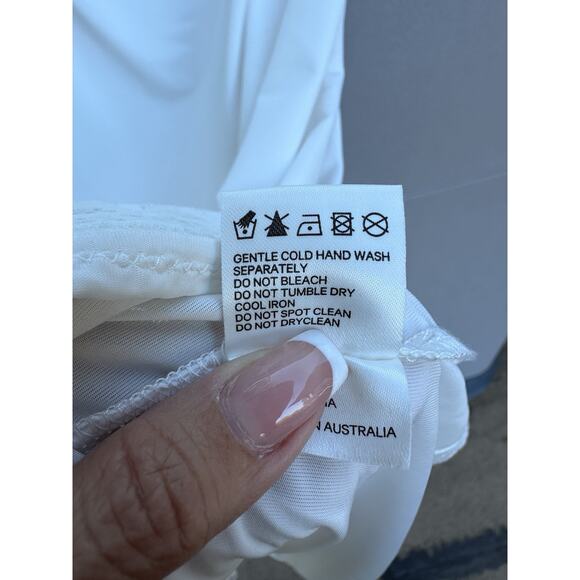 Zimmermann Ivory Lace Trim Babydoll Slip Dress Sz 0 Feminine Romantic Designer - Picture 14 of 14